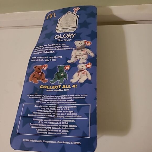 Ty Glory the Bear 1999 McDonald's Toy - Picture 2 of 2